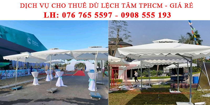 Cho thuê ô dù lệch tâm sự kiện